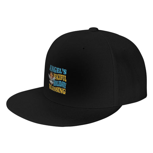 Angel Peaceful Holiday Blessing Flat Brim Snapback Cap