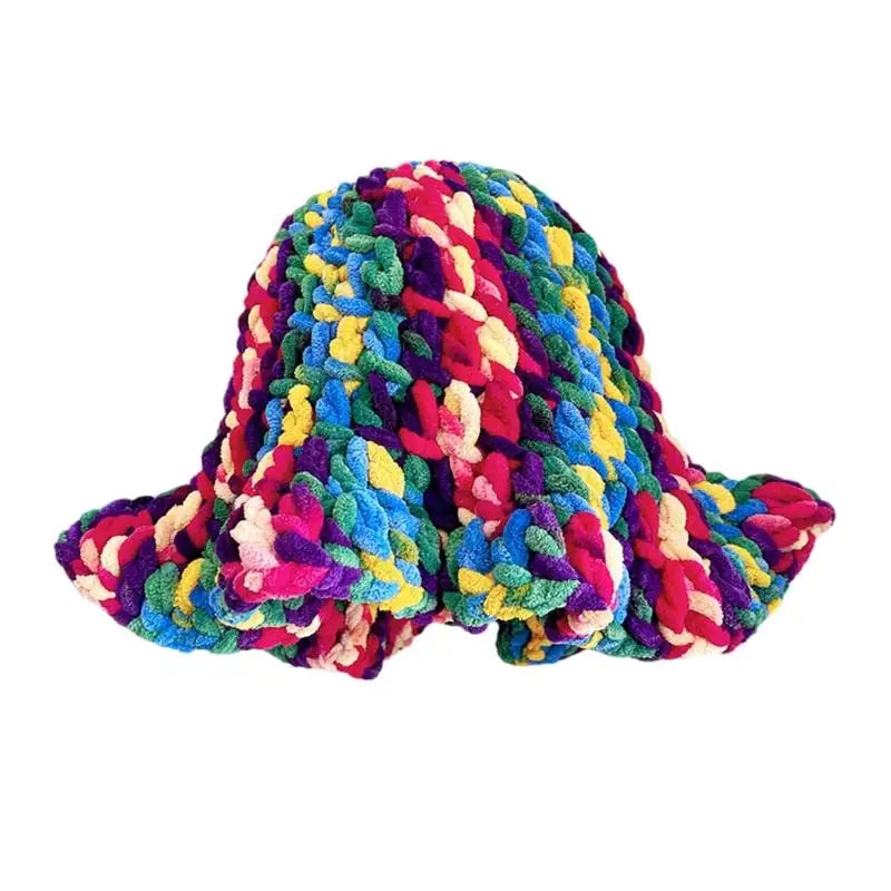 Women Handwoven Flouncing Crochet Bucket Hat