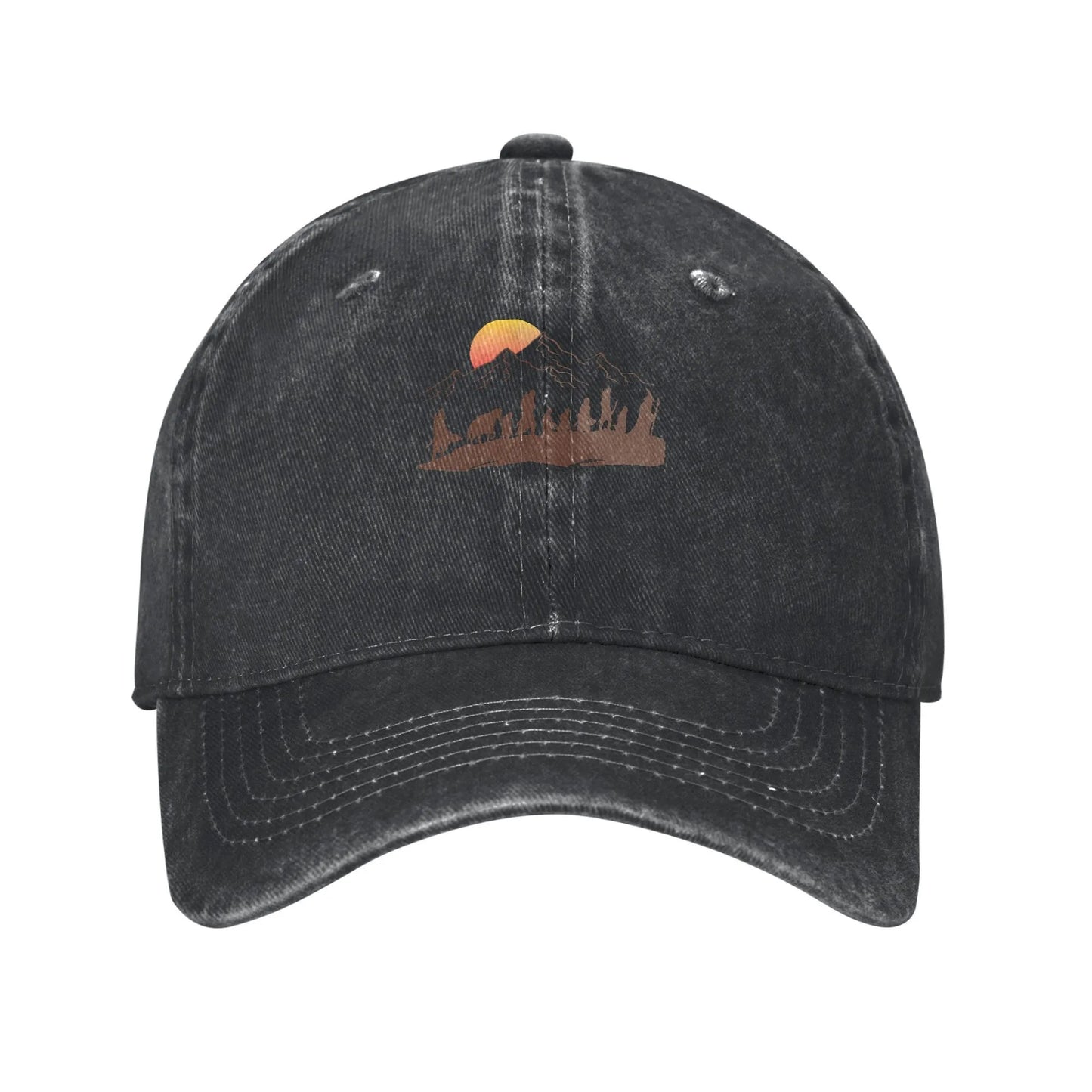 Sunset Mountain Adventure Baseball Cap