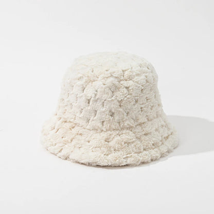 Women Korean Plush Winter Bucket Hat