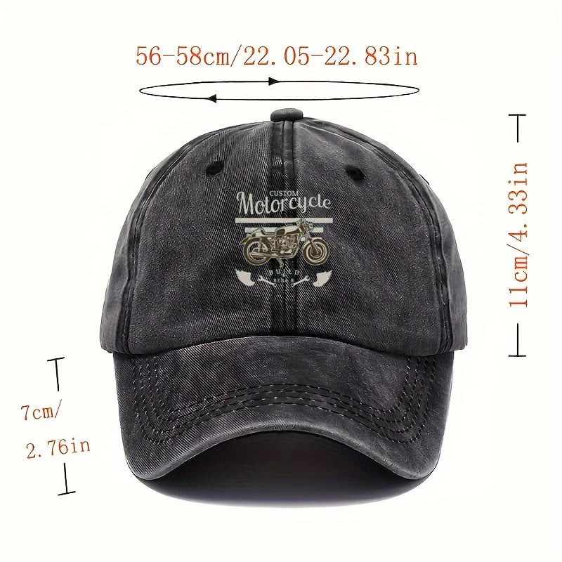 Vintage Moto Washed Baseball Cap