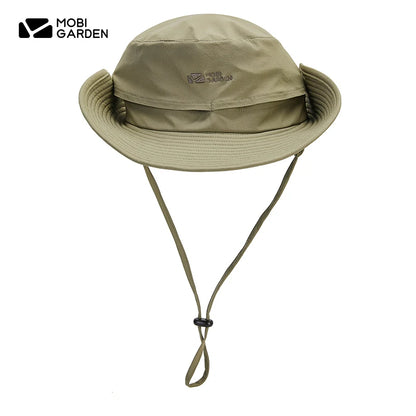 MOBI GARDEN 9CM Wide Brim UV Protection Bucket Hat