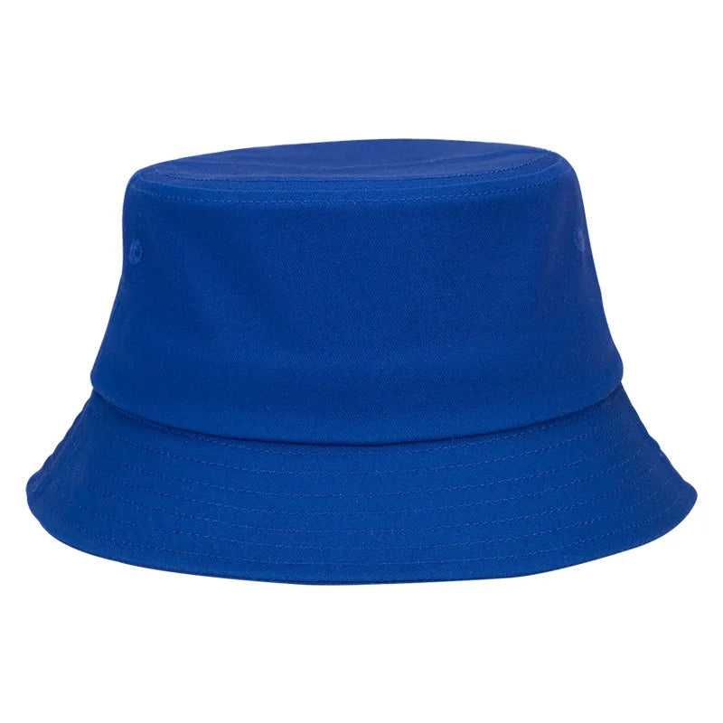 Solid Color Cotton Summer Bucket Hat