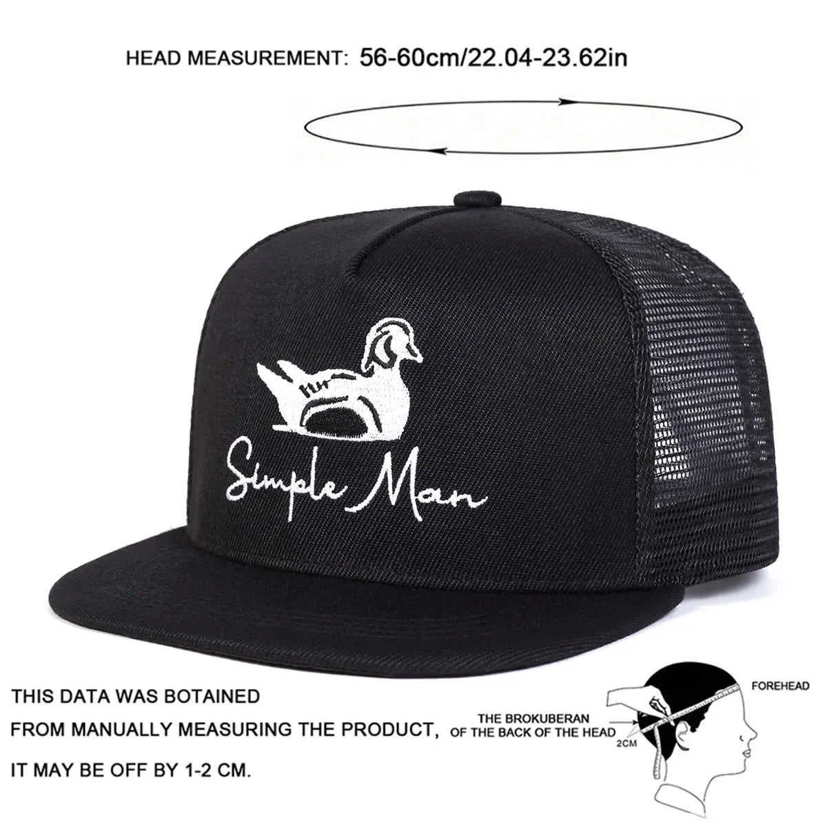 Simple Man Embroidery Snapback Trucker Cap