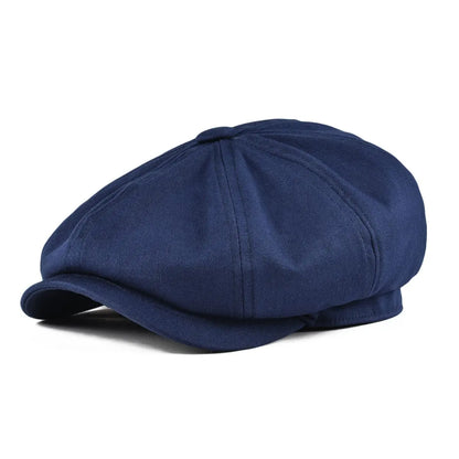 Newsboy Cap Men's Twill Cotton Eight Panel Hat Women's Size 57-63cm