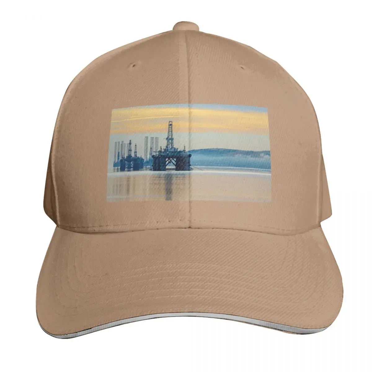 Oil Rig Sunrise Outdoor Unstructured Baseball Cap