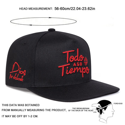 TODO A SU TIEMPO Embroidery Casual Snapback Cap