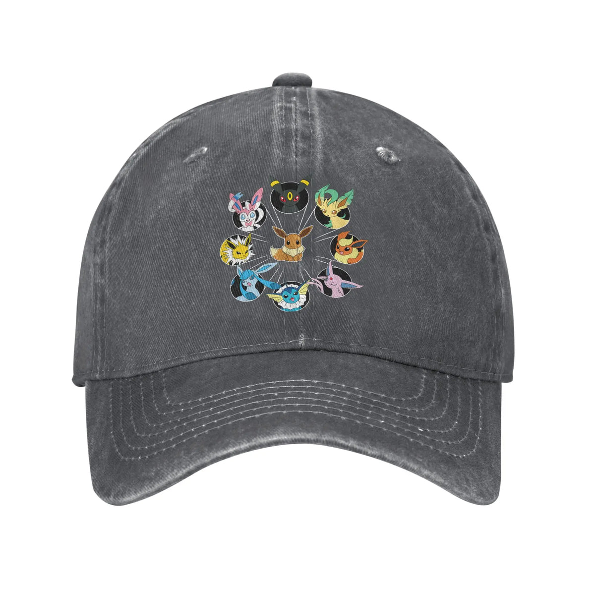 Pokemon Eevee Evolution Circle Casual Baseball Cap