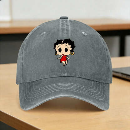 Vintage Betty Boop Washed Baseball Cap