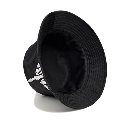 Funny Skeleton Fingers Print Bucket Hat Men Women Summer Outdoor