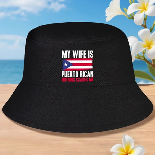 My Wife Is Puerto Rican Bucket Hat