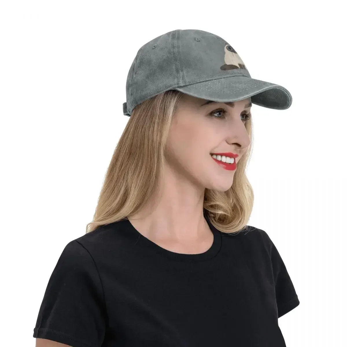 Himalayan Cat Washed Denim Baseball Cap
