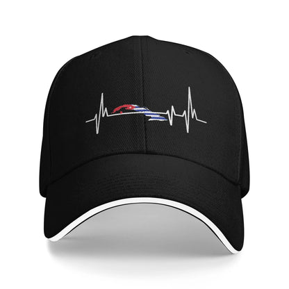 Cuban Flag Heartbeat Outdoor Baseball Cap