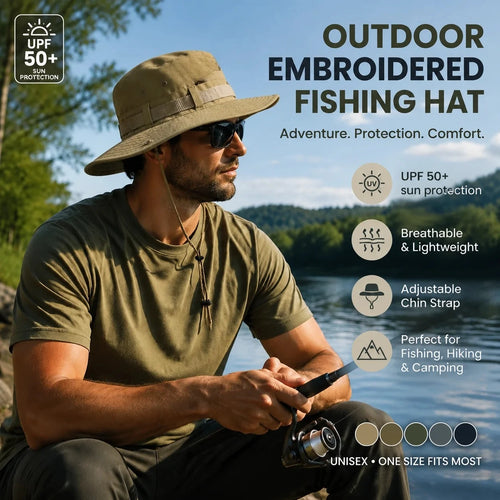 Large Brim Outdoor Fishing Sun Protection Bucket Hat