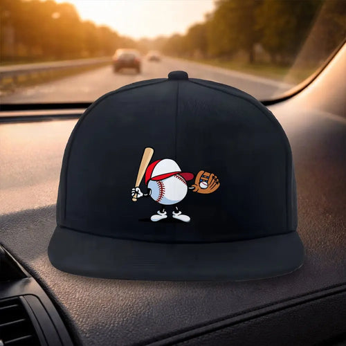 Baseball Cartoon Snapback Cap