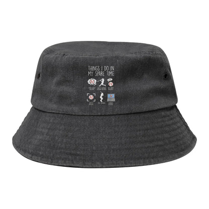 Things I Do In My Spare Time Funny Soccer Bucket Hats