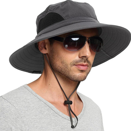 Foldable Adjustable Wide Brim Fishing Bucket Hat