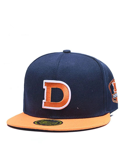 DALLAS Letter D Embroidered Unisex Hip-Hop Snapback Cap