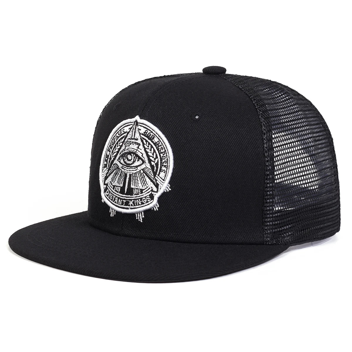 Eye 3D Embroidered Hip Hop Snapback Cap