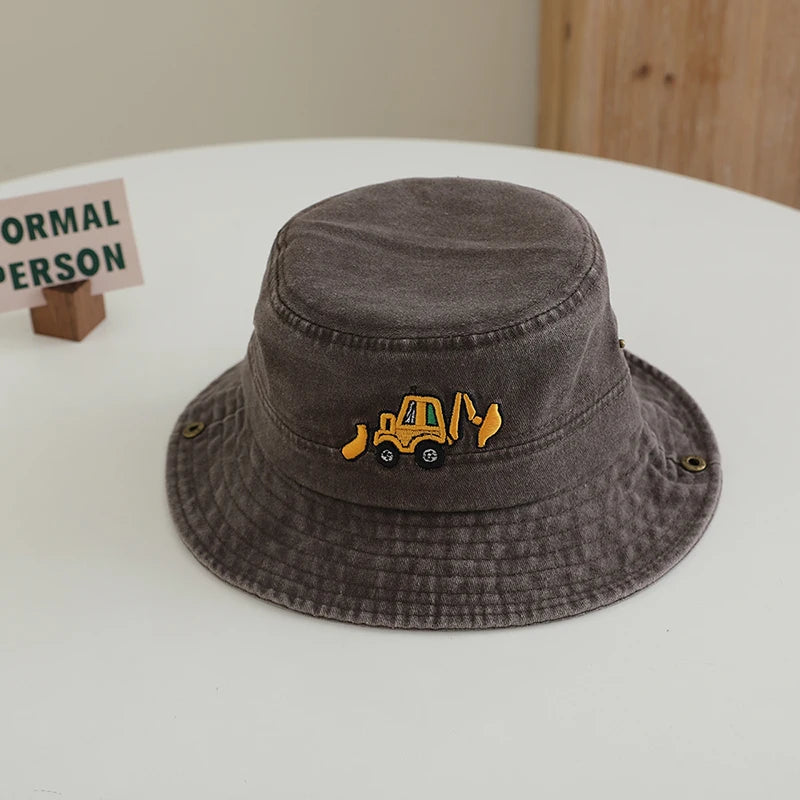 Kids Excavator Sports Bucket Hat