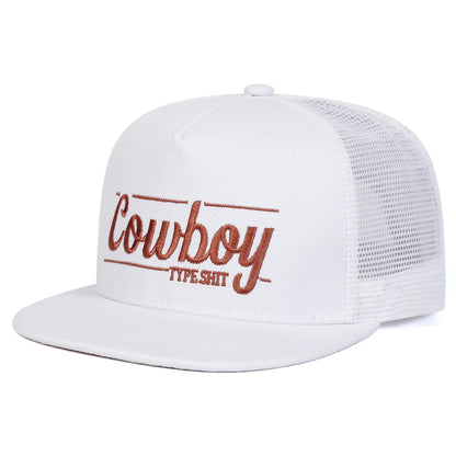 Unisex Letter Embroidery Hip- Hop Net Hats Spring Summer Outdoor