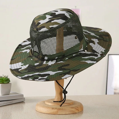 Breathable Mesh Collapsible Outdoor Fishing Bucket Hat