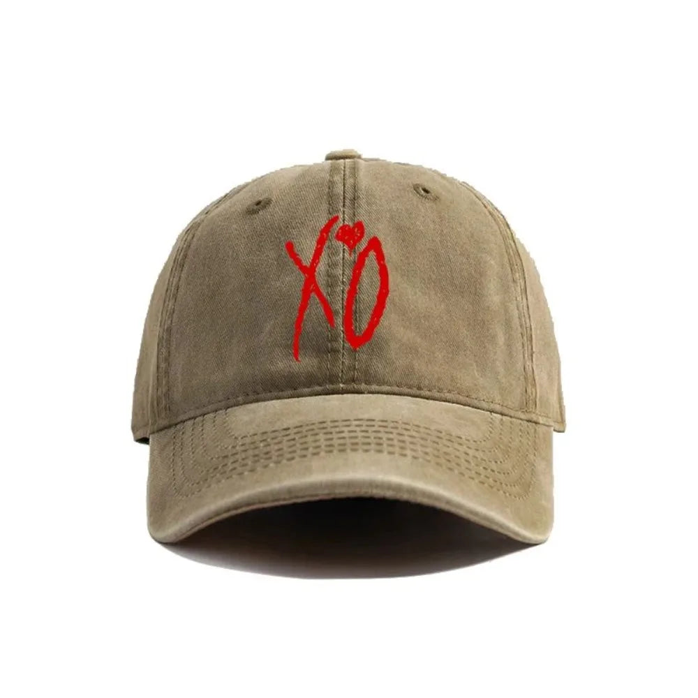 XO The Weekend Baseball Cap Distressed Hats Cap Men Retro Outdoor Summer Adjustable Dad Hat Fashion