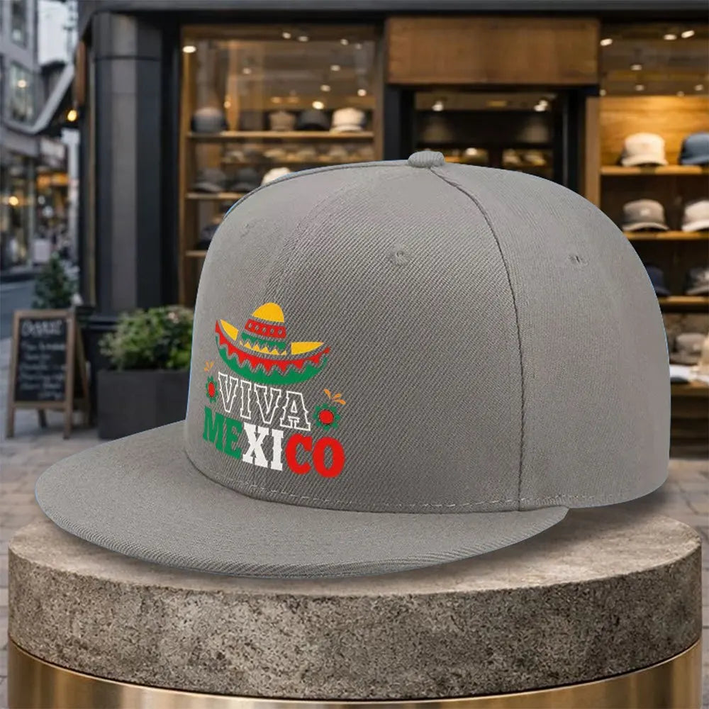 Viva Mexico Sombrero Casual Snapback Cap