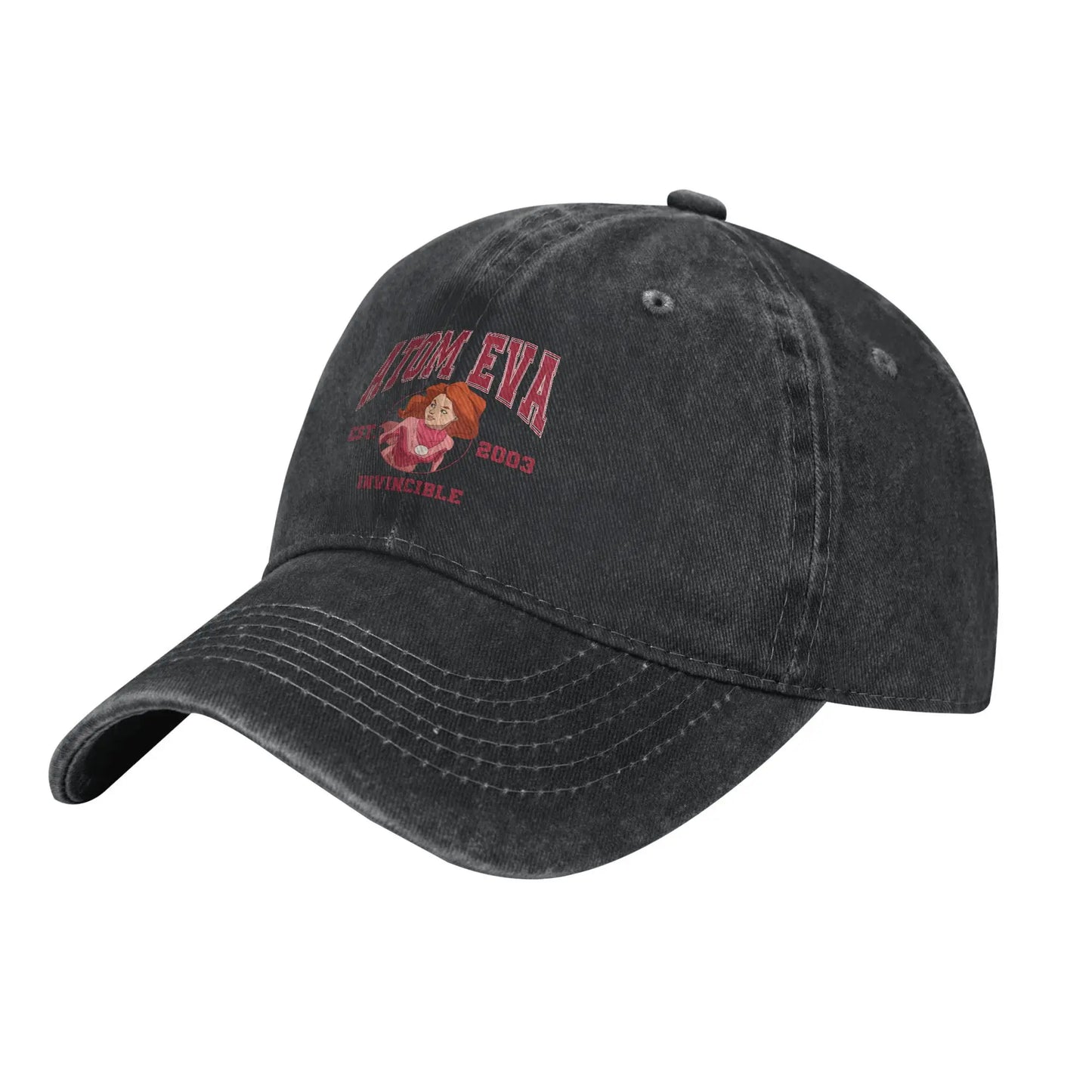 Retro Atom Eve Distressed Baseball Cap