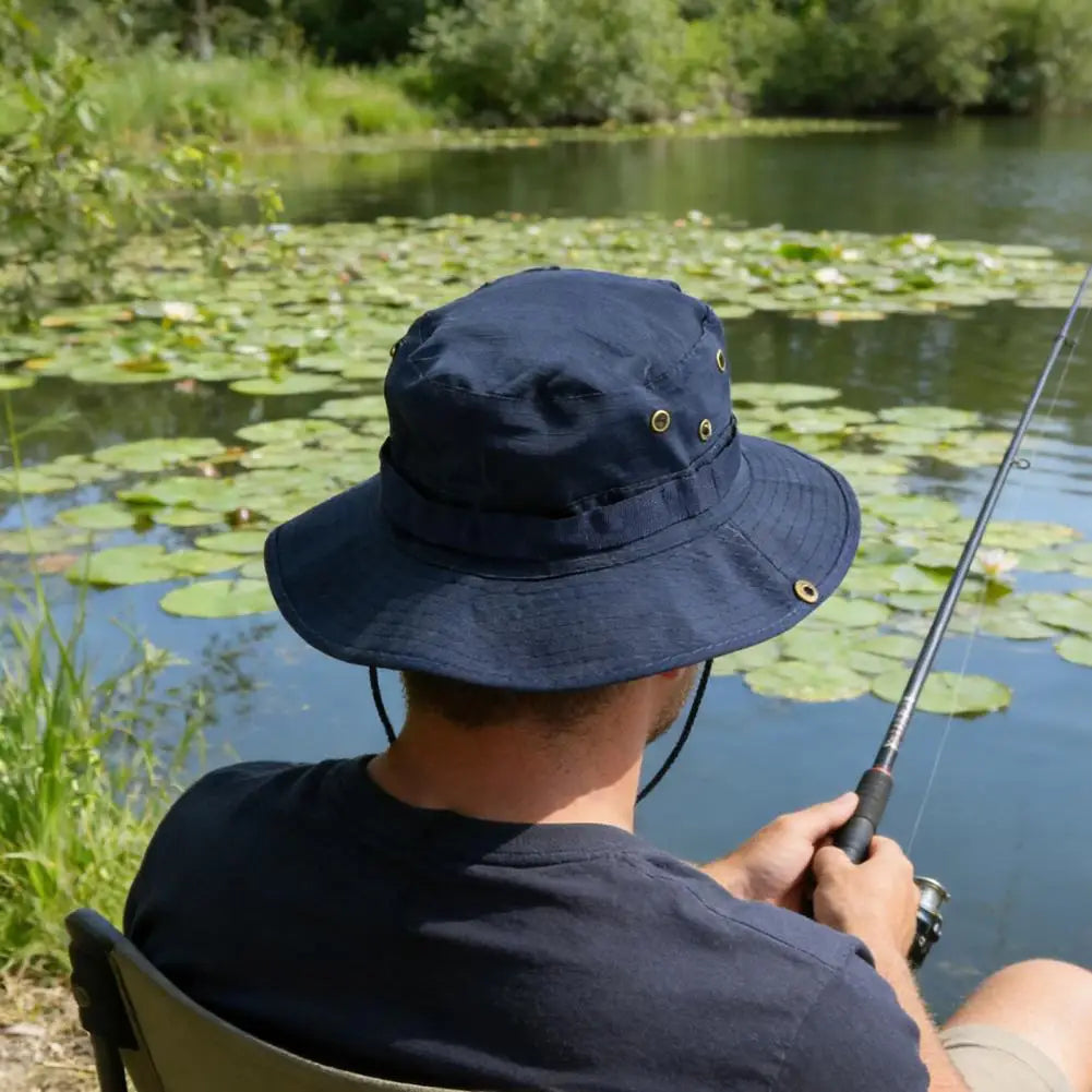 Quick-Dry Mesh Wide Brim Fishing Bucket Hat