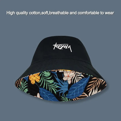 Double Sided Bucket Hat Men Women Summer