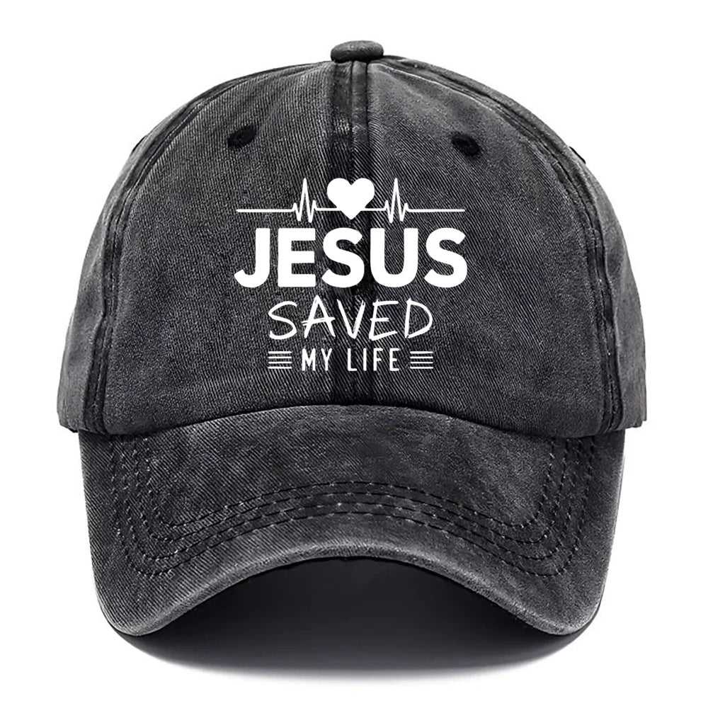 Jesus Saved My Life Graphic Baseball Cap