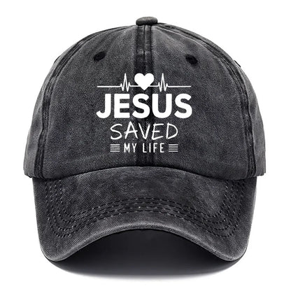 Jesus Saved My Life Graphic Baseball Cap