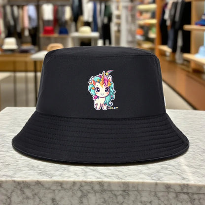 Adorable Unicorn Print Bucket Hat