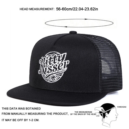 Kitty Kisser Embroidery Casual Snapback Cap