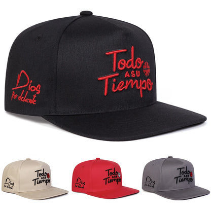 TODO A SU TIEMPO Embroidery Casual Snapback Cap