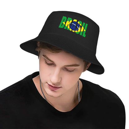 Brazil Flag Brasil Souvenirs Brazilian Fans Bucket Hat
