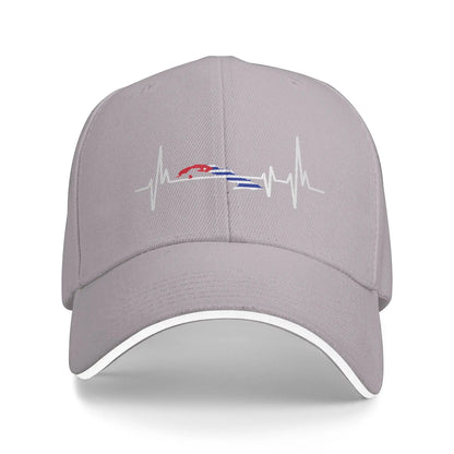 Cuban Flag Heartbeat Outdoor Baseball Cap