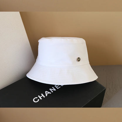 Solid Color Letter Sunshade Bucket Hat