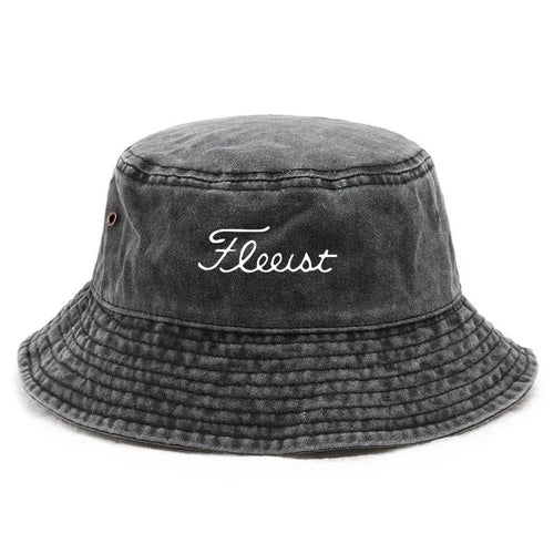 Vintage Fish Logo Washed Bucket Hat