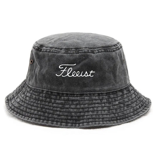 Vintage Fish Logo Washed Bucket Hat
