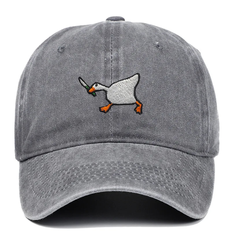 Goose Embroidered Urban Style Duckbill Baseball Cap