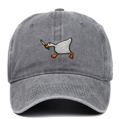 Goose Embroidered Urban Style Duckbill Baseball Cap