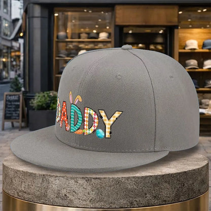Daddy Easter Bunny Print Snapback Cap