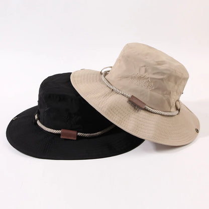 Summer Bucket Hat Men Women Sunscreen Fishing Hat Outdoor Size 55-59cm