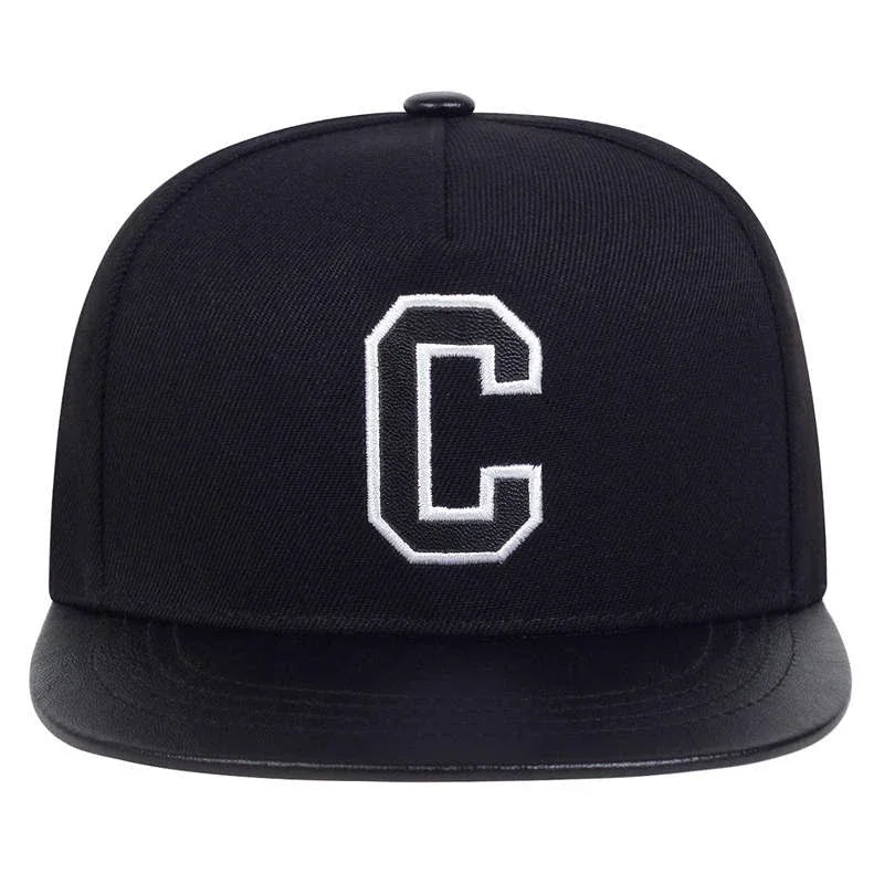 Unisex C Letter Embroidered Hip-Hop Snapback Cap