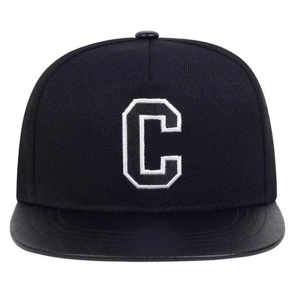 Unisex C Letter Embroidered Hip-Hop Snapback Cap