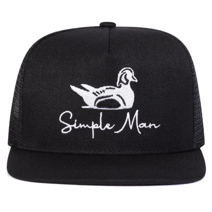 Simple Man Embroidery Snapback Trucker Cap