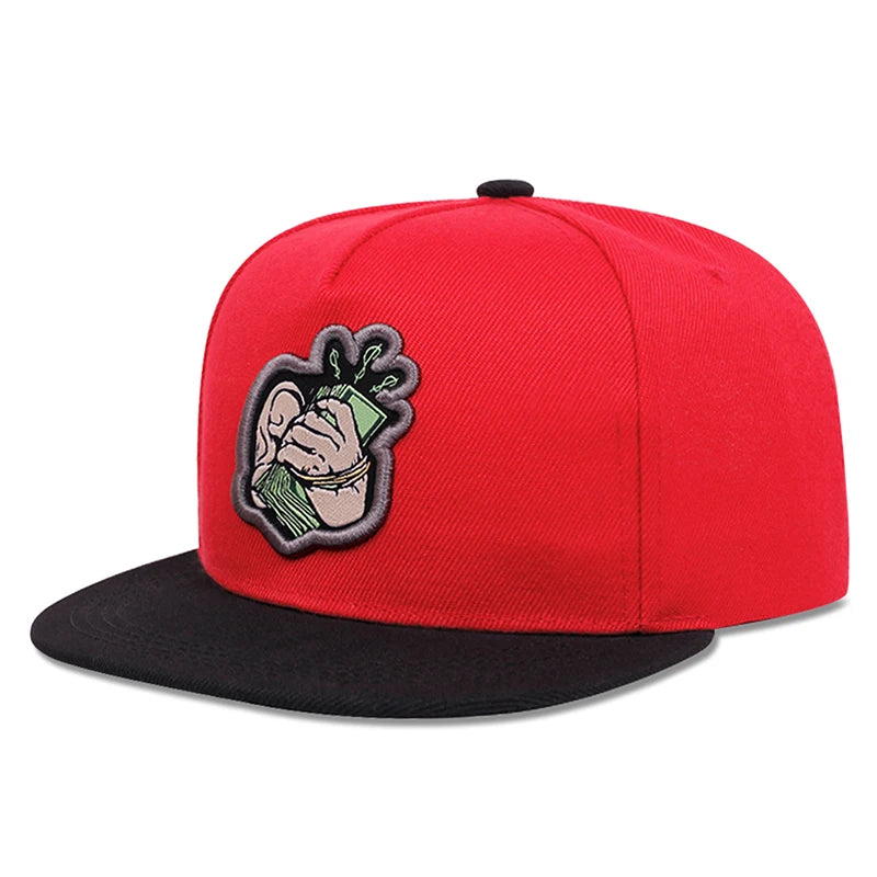 USD Embroidered Flat Brim Mesh Snapback Cap