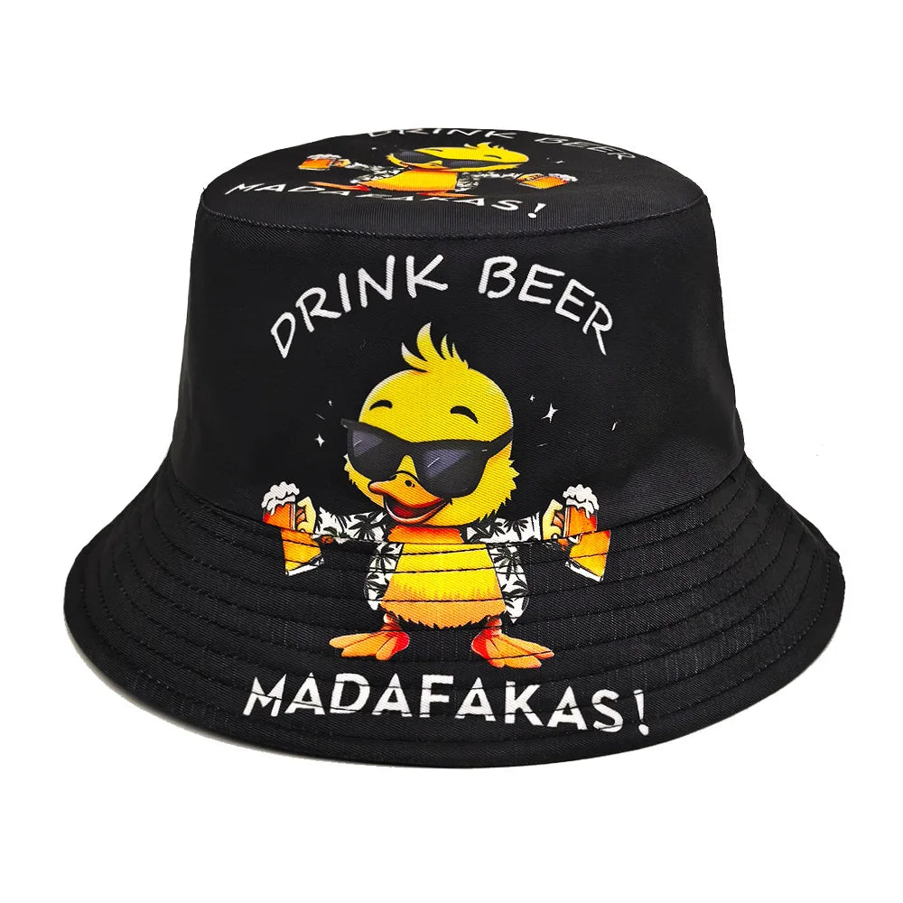 Funny Duck Print Panama Summer Sunscreen Sun Hat